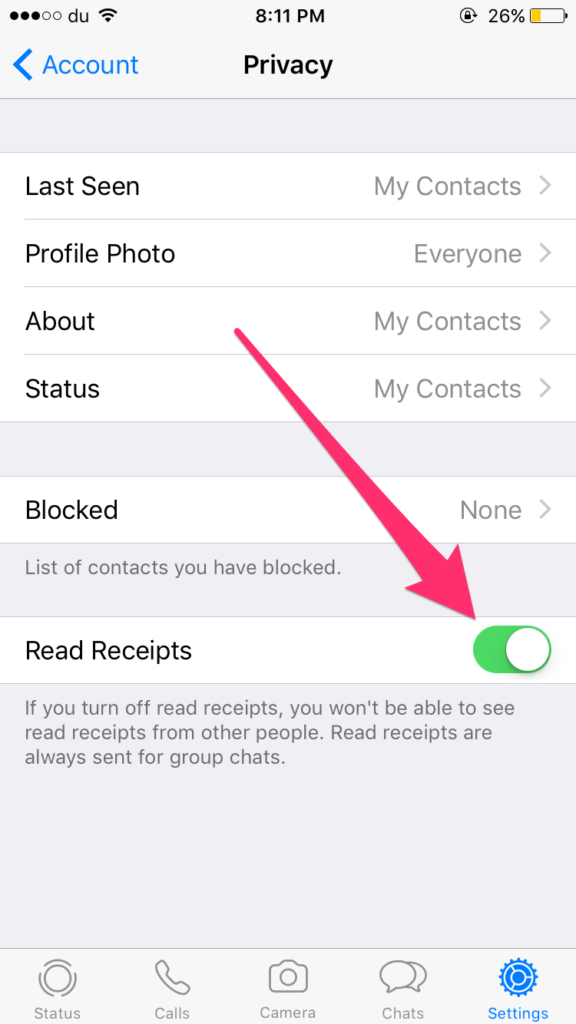 3. Read messages without sending receipts (iPhone)