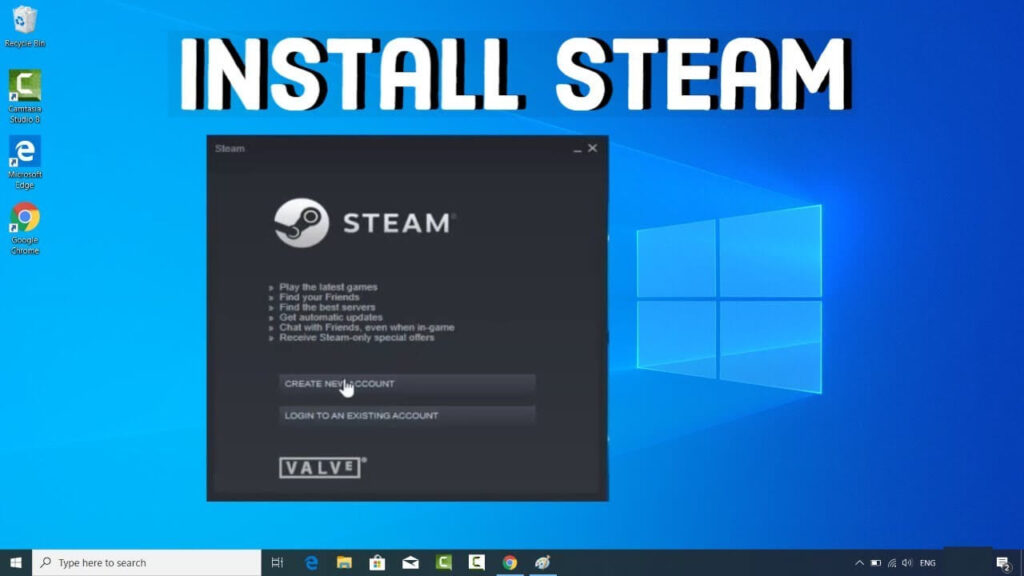 Install steam
