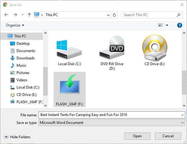 How to save data on the external hard drive
