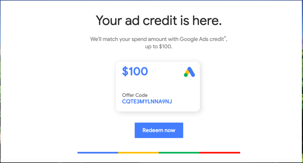 HOW TO GET $ 100 USD from Google Ads