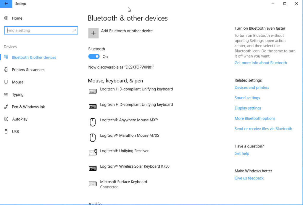 How to activate Bluetooth in Windows 10