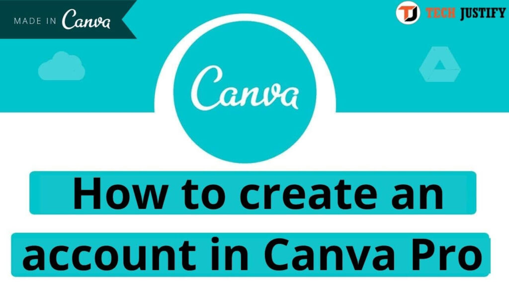 How to create an account in Canva Pro