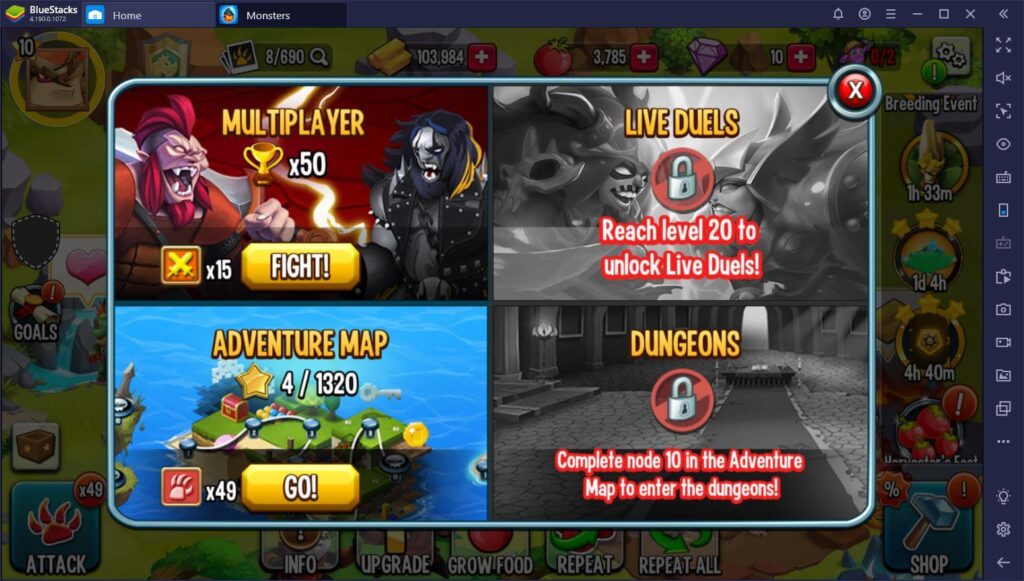 How to Play Free Monster Legends on Computer Live Duels Multiplayer ADventure Map, Dungeons