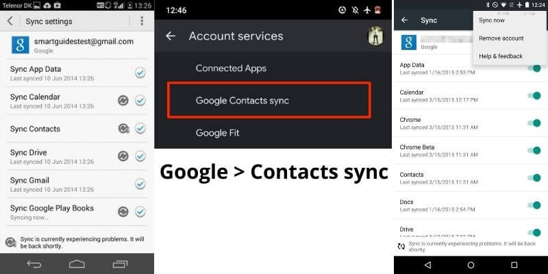 Google Contacts sync 1