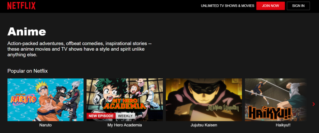 Related Anime Netflix Codes: