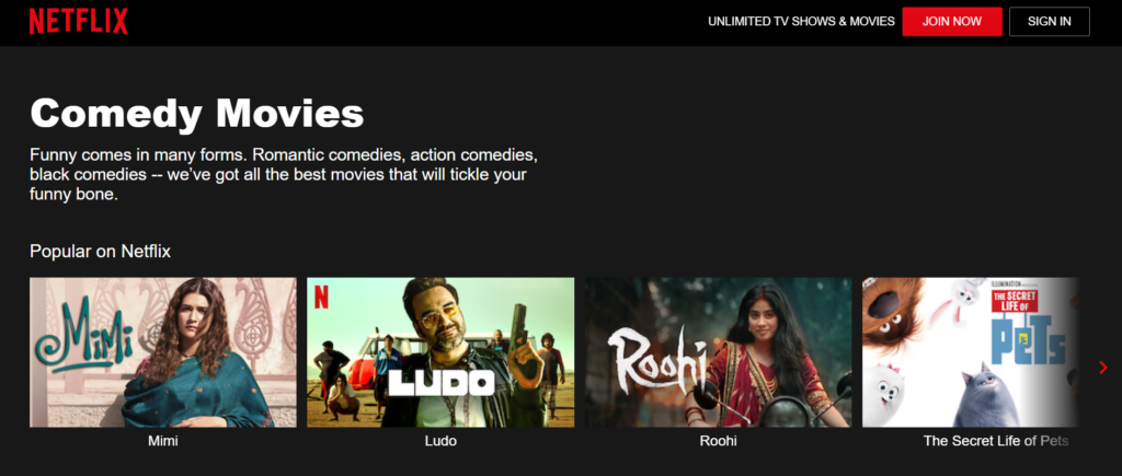 Related Comedies Netflix Codes: