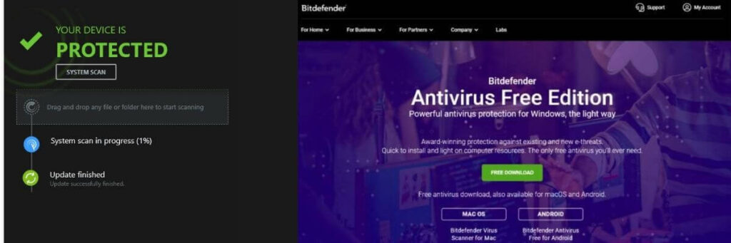 3. Bitdefender Free Antivirus