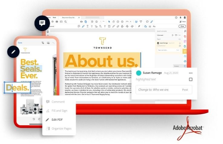 adobe acrobat PDF editing programs