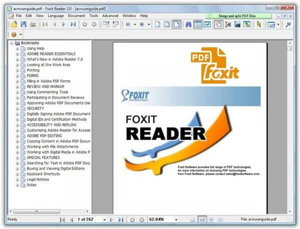 Foxit pdf reader program PDF editing programs
