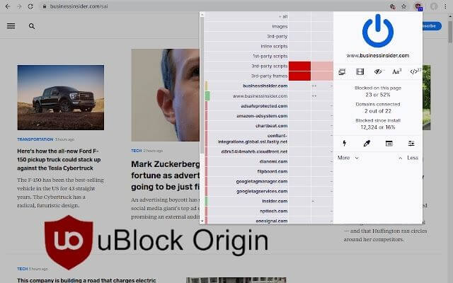 ublock origin AdBlocking Plugins