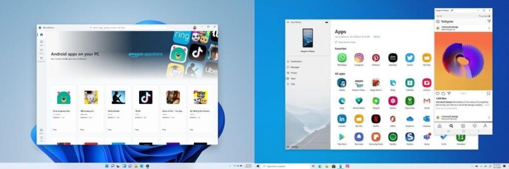 Android applications on Windows 11