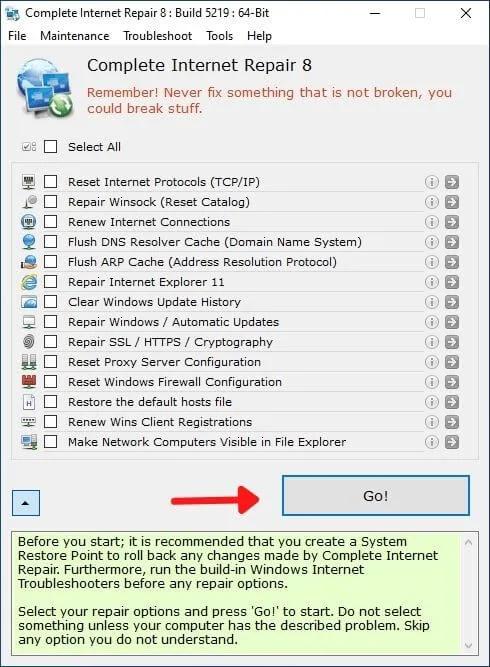 Complete Internet Repair