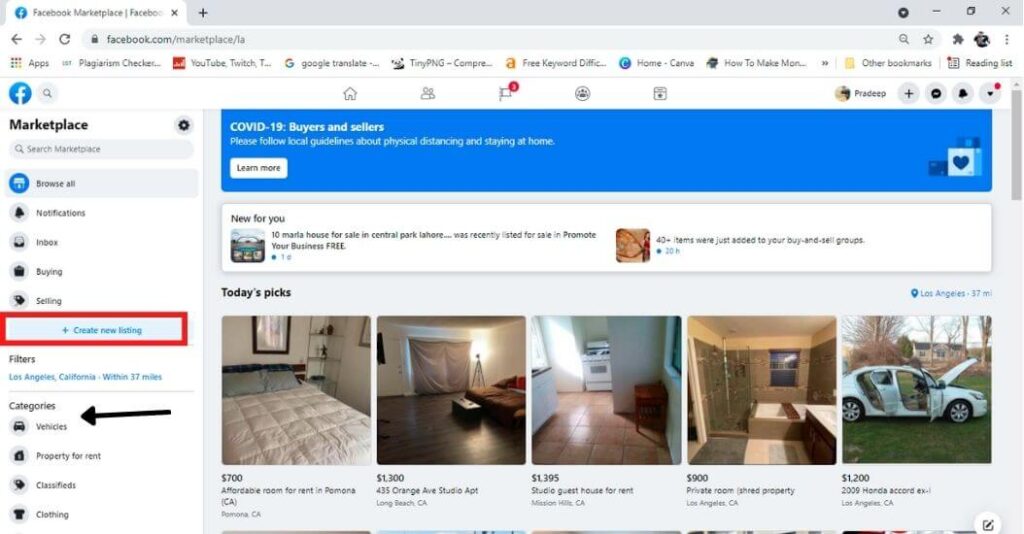 How to use the Facebook Marketplace 