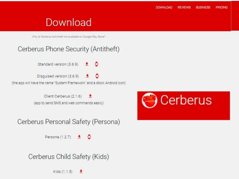 control your children's smartphone Cerberus 