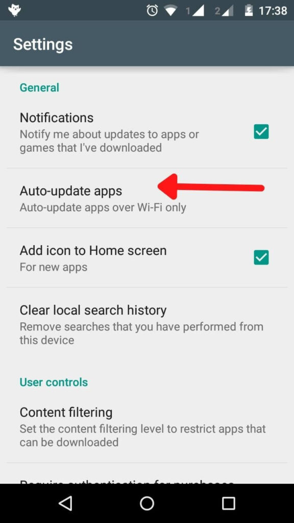 turn off the auto-update feature for apps on the Google Play Store 