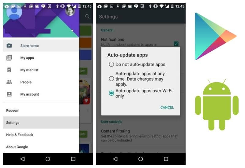 How to turn off the auto-update feature for apps on the Google Play Store