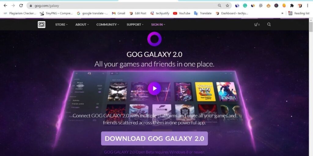 Best Free PC Game Download Site 2022 : GOG Galaxy