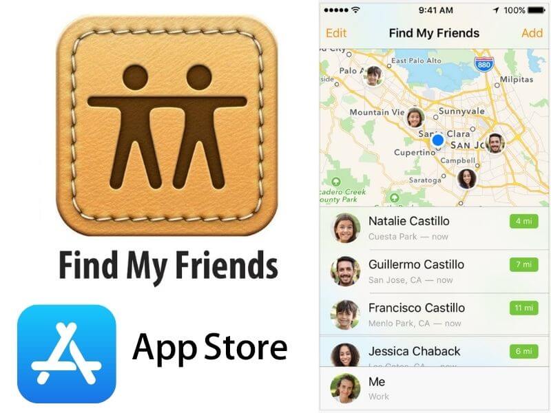 control your children's smartphone Find my friends 