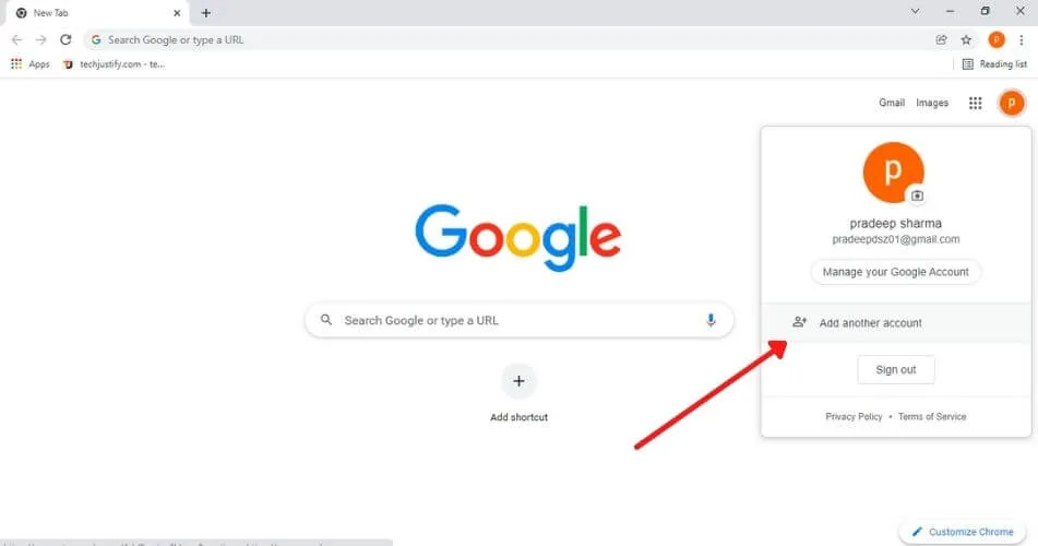 CHANGE THE DEFAULT ACCOUNT ON GOOGLE