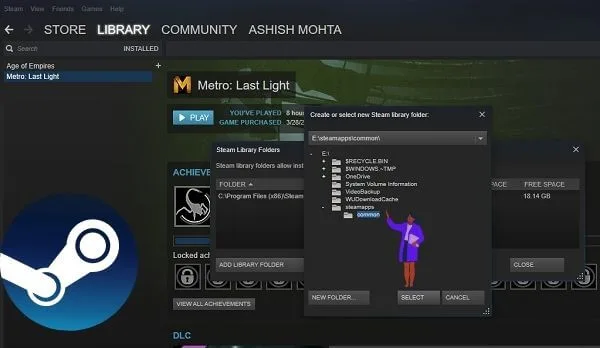 How to Add New Library Folder in Steam?