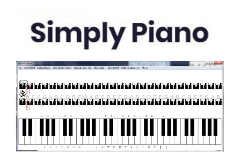 Piano Application for the PC simply Piano