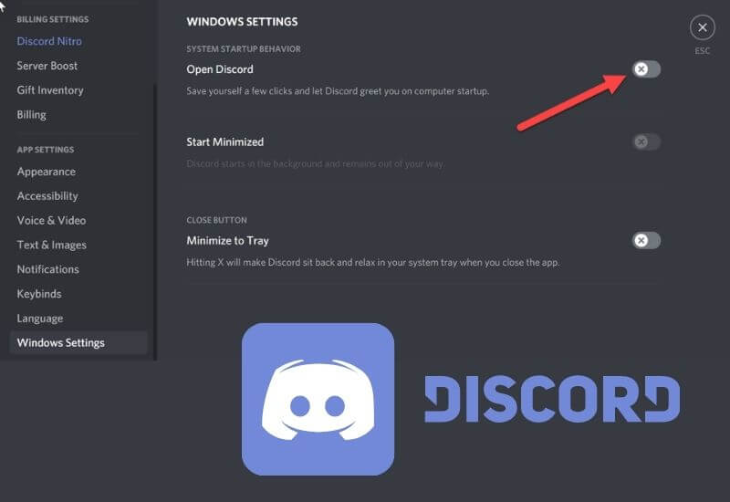 How to Turn off Auto Start Discord in Windows