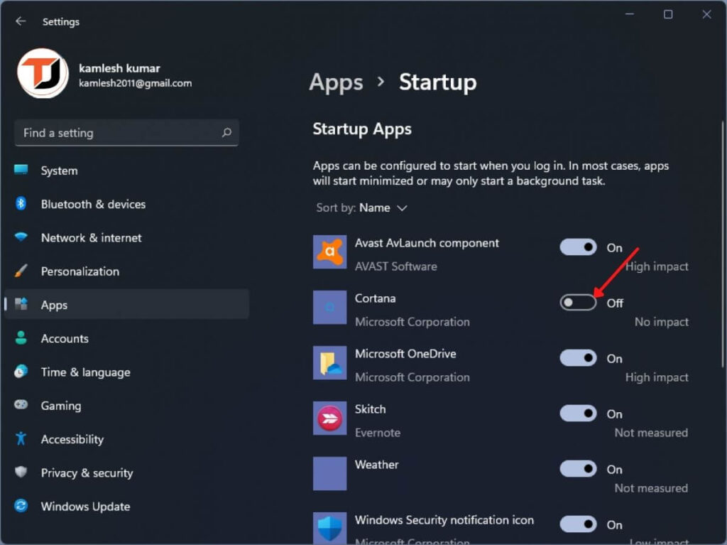 How to Turn Off & Turn On Startup Apps in Windows 11 