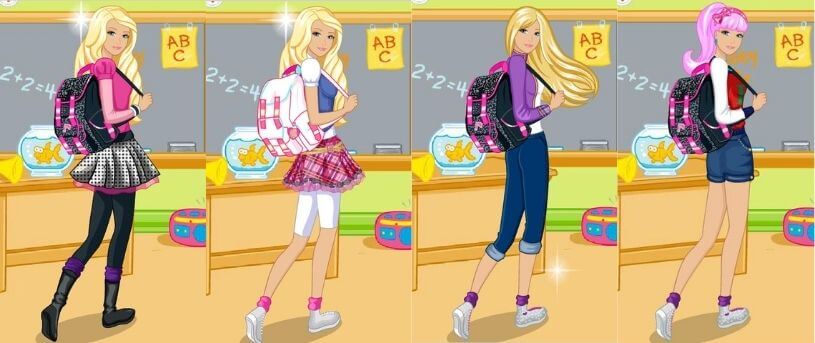 Some of the Most Fun Free Barbie Dress Up Games Barbie at School Dress Up Games