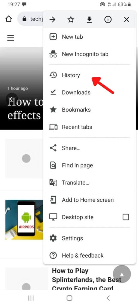 How to see closed pages in Chrome