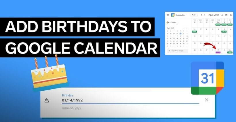 Link birthdays to your calendar on PC 1