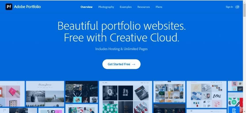 Best Free Websites to Create an Online Portfolio : Adobe Portfolio