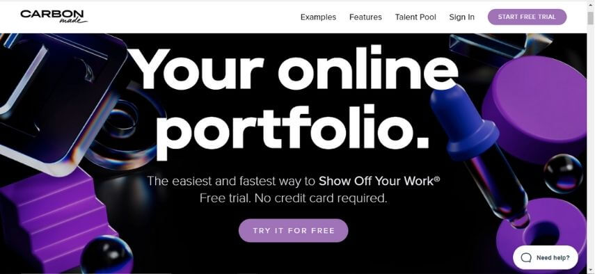 Best Free Websites to Create an Online Portfolio : Carbonmade