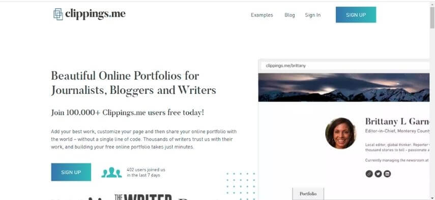 Best Free Websites to Create an Online Portfolio : Clippings.me