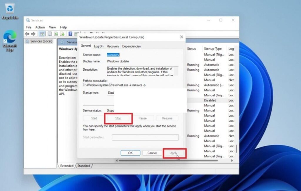 Turn Off Windows Update Via Windows Service 2 1