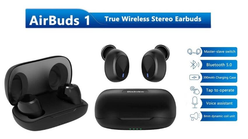 6 Best Wireless Headphones 2022 : Blackview AirBuds 1 wireless headphones