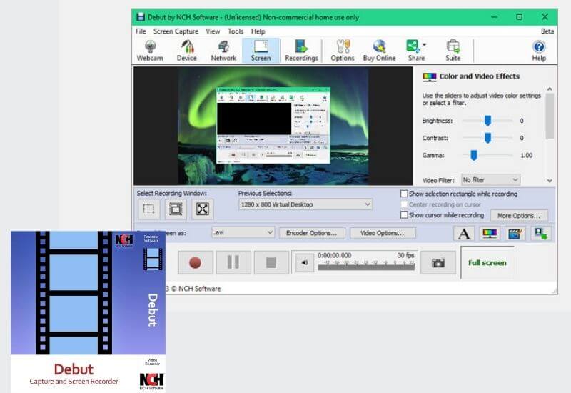 Lightweight PC Screen Recorder Application : Debut Video Capture 