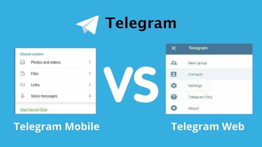 Difference between Telegram Web and Telegram Mobile