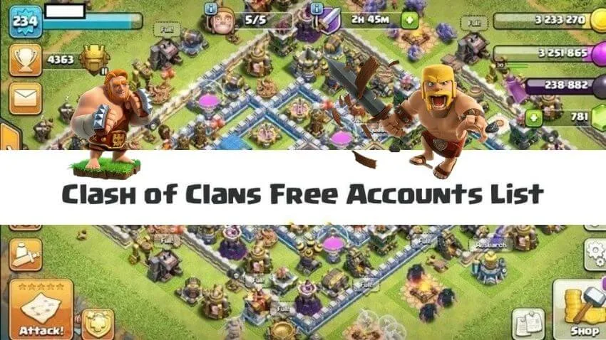 Free COC Accounts