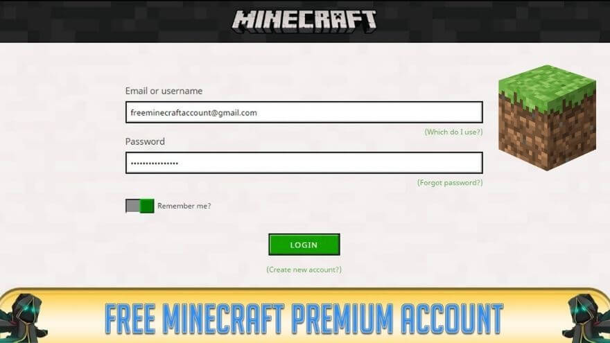 Free Minecraft Account and  Password 2022