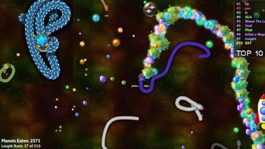 Best Worm Game For Android: Space Worm Trail Online