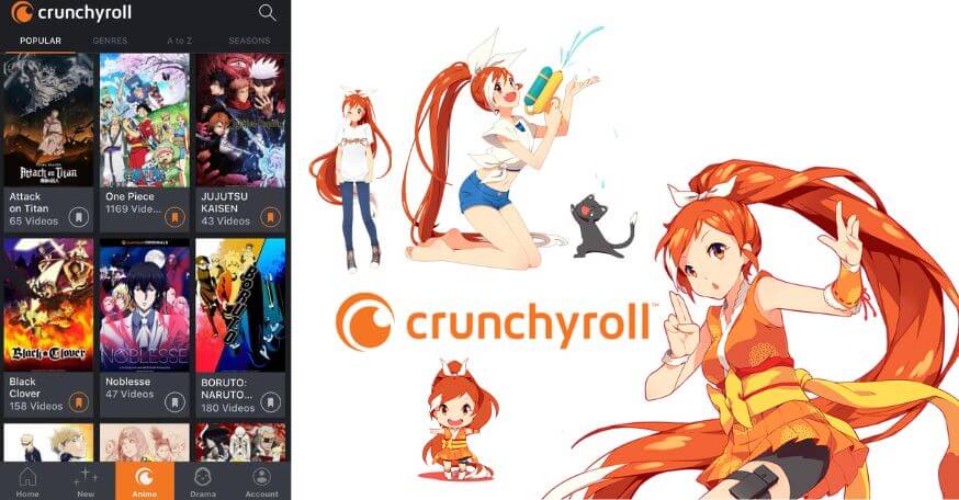 8 Giganima like apps to watch anime on iPhone: Crunchyroll 