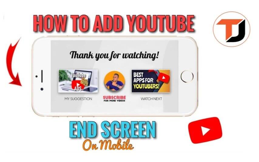 add end screen on YouTube mobile