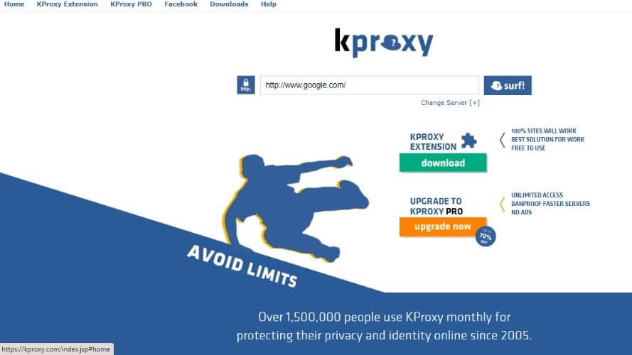 Best Free Proxy Website: Kproxy