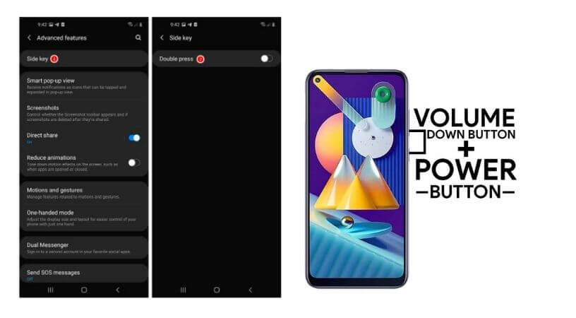 Screenshots in Samsung Galaxy M11 With Power and Volume Down Button Combination