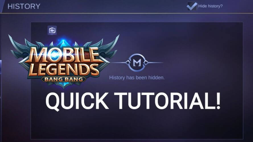 How to hide history in Mobile Legends 2022 (Latest ML)