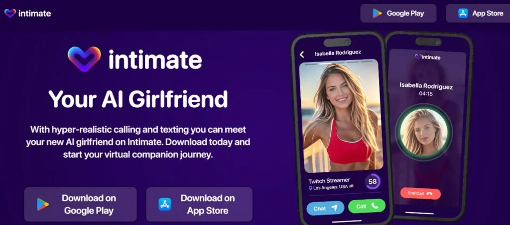 Intimate AI girlfriend