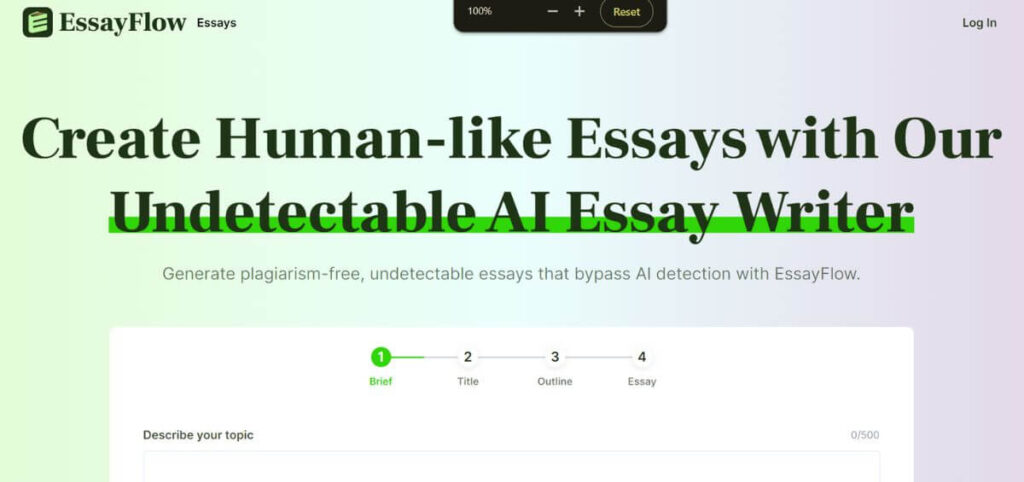 EssayFlow: An Undetectable AI Essay Writing Assistant