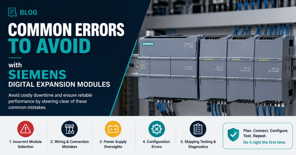 Common Errors to Avoid with Siemens Digital Expansion Modules