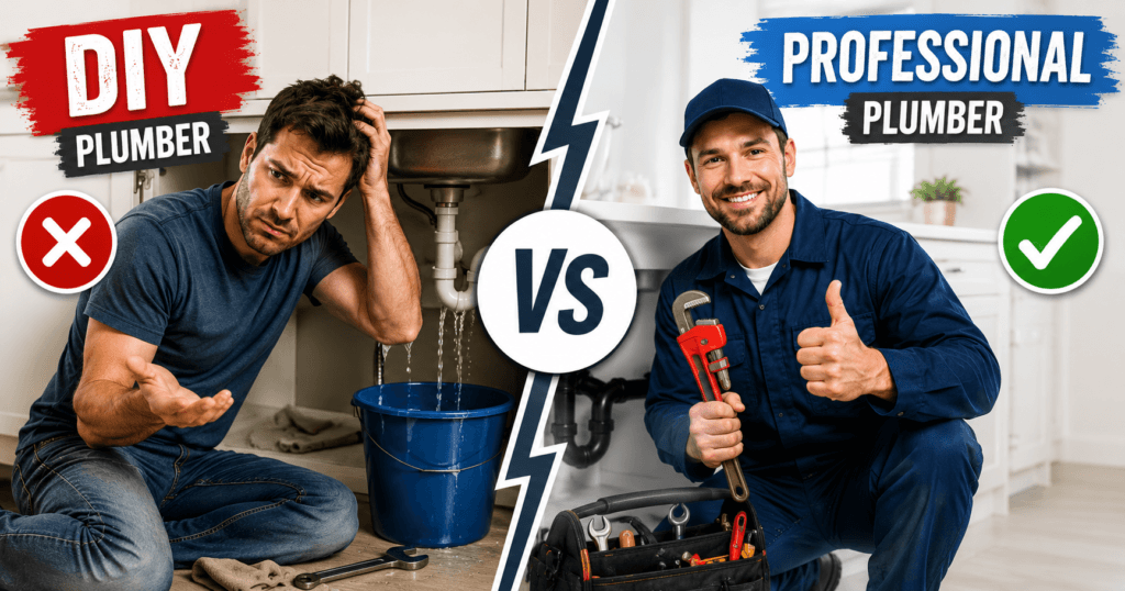 DIY Plumber vs Professional Plumber