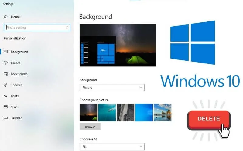 How to clear ' Wallpaper History ' on my Windows 10 PC?